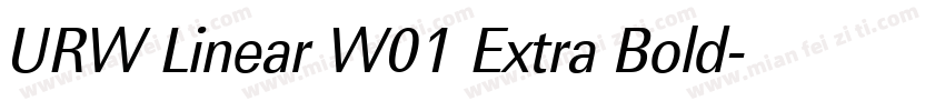 URW Linear W01 Extra Bold字体转换